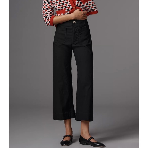 Maeve Pants - Anthropologie Maeve Colette Magic Fabric Crop Wide-Leg Pants Size 27 Petite